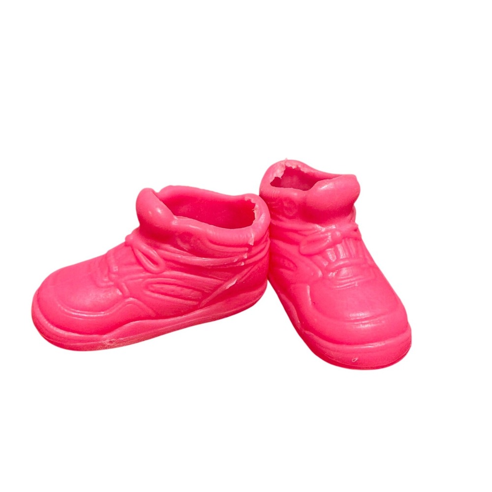 Vintage Mattel Barbie Skipper Bright Pink High-top Sneakers - Sun Emblem Bottoms